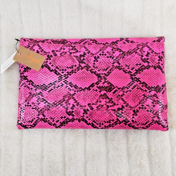 Hot pink Clutch Purse With Removable Chain Strap NEW